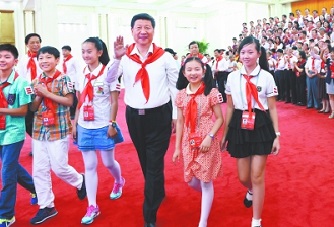 习近平会见中国少年先锋队第七次全国代表大会代表